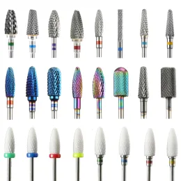 Bits Ceramic Diamond Milling Cutter Nail Art Drill Bit for Manicure Nail Files Electric Rotary Mills Nail Gel Remove Grinder Tools