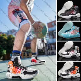 Yushuai 14 Basketball Shoes Mens High Top Shock Absorbing Shoes Designer Competition Shoes Childrens Sports Shoes Outdoor Sports Training Shoes 34-45