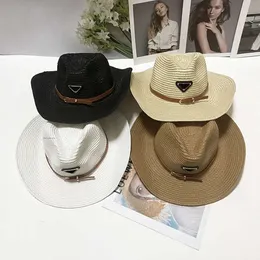 Cappelli di paglia di design per designer femminile designer arruffata con cappello a goccia con cappello a maglia per uomo per uomo donna a bordo bride bride secchio estivo cappelli da spiaggia all'aperto 14 stili 35