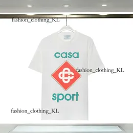 Top Designer T Shirts Spring Summer Summer New Style camiseta Sorto Castelo estrelado Casa curta Casa Blanca Men camisetas Clube de tênis Casablanc Size s-xxl 555