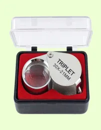 Wie Mini 30x21mm Lups Schmuck Diamant Lupen Vergrößerung Glas geniale tragbare Lupe -Vergrößerungs -Silberfarbe mit Einzelhandel BO1568121