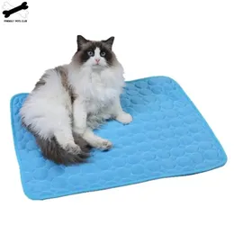 Cuscinetto di ghiaccio di raffreddamento del tappetino per cani Summermer per pat di divano da pet cat coperta pieghevole per piccoli cani di grossa taglia cuscino a freddo 240411