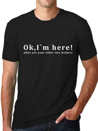 Herren-T-Shirts Herren Kurzärmeles lustiges Hemd, okay, ich bin hier!lässig locker sitzend T-Shirt J240426
