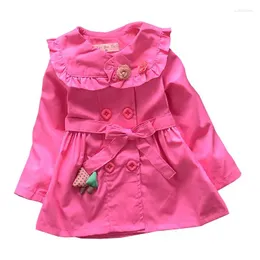 Jackets Girls Trench for Girl Coats Spring Spring Autumn Autumn Kids Conderty Cotton Baby 1-4 년