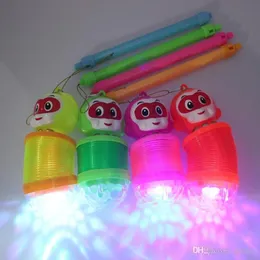 Whole LED Lighted Toys Children's kids Luminous Toys Cartoon Style Rainbow Ring Lantern glowing Christmas gift 12 pcs l2610