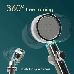 Bathroom Shower Heads 2023 Shower Head 360 Degree Rotation Water Saving Flow Turbofan Hydraulic Injection High Pressure Sprayer Bathroom Accessories