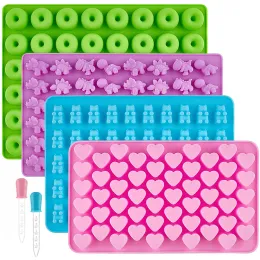 Stampi da 6 pezzi/set di caramelle stampo silicone stampo di cioccolato gelaio fai da te dinosauro/orso/cuore e mini ciambelle di San Valentino per la festa della festa di San Valentino stampo