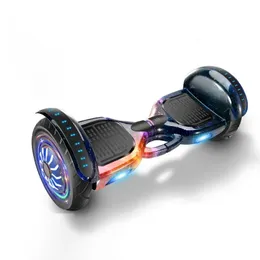 10 tum Bluetooth Music LED Light Two Wheel Smart Self-Balancing Scooter Electric Hoverboard för barn 240422