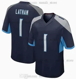 2024 Draft Pick No.7 Football JC Latham Jersey costura qualidade com número correto