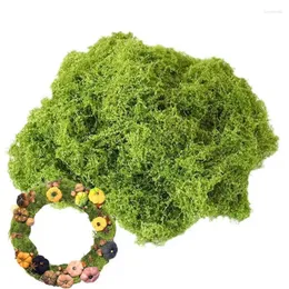 DIY 프로젝트를위한 장식용 꽃 녹색 이끼 가짜 공예 100g 통기성 인공 제작 수족관