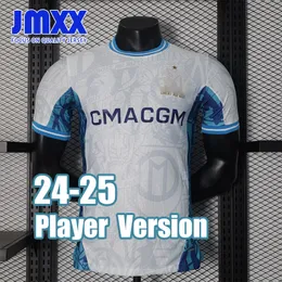 JMXX 24-25 Maglie da calcio Marseilles a casa in via pre-match uniformi da uomo maglia da calcio 2024 2025 Versione giocatore