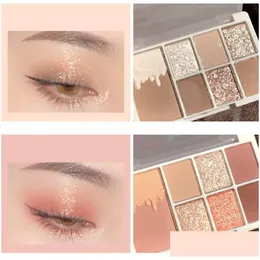 Eye Shadow Matte Eyeshadow Pallete Shimmer Glitter B Bronzers Soft Touch Lasting Waterproof Pigmented Brighten Eyes Makeup Drop Deliv Othzp