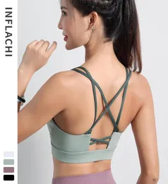 Sports Bra Yoga Outfits Women Womigns Cross Back Shaping Running Shock Ride Glet Fitness Tops match per leggings9917219