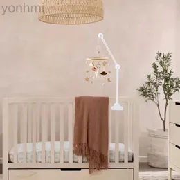 Mobiler# Baby Mobile Cribs Cloud Bell Bell Bracket 0-12 månader Nyfödd sängklockan Musiklåda Småbarn Gift till Baby Bedroom Crib Holder D240426
