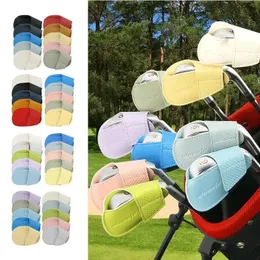 10pcs Golf Demir Kafa Kapakları Set Pratik PU Deri Dayanıklı Head Covers Aksesuarlar Putter Cover Club Protector 240425