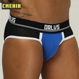 Underpants (1 pezzi) Caschetto di cotone uomini sexy Brevi biancheria intima Mesh Back da uomo traspirante per maschile maschile