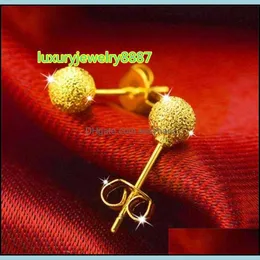 Earring Back Sky Talent Bao 10Mm Women Fashion Natural Jewelry 24K Gold Gf Earring Wedding New Ethiopian Round Stud Earrings Sexyhanz Dhjg6