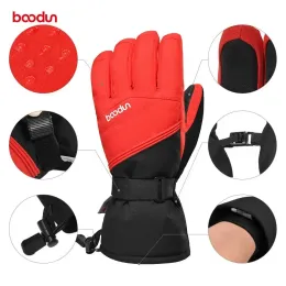 Перчатки Boodunwaterpronation Ski Gloves для мужчин, плюшевая подкладка, альпинизм, теплый, открытый, зима, новая, 3 м