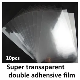 100% Transparent Double -Suding Adhesive Film Peças como amostra A4/A3/A3 Tamanho com cola forte 240423