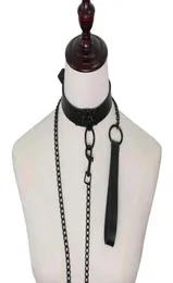 Bälten 1pc sexig halsband för kvinnor kvinnor punk gotisk koppel krage svart tillbehör pu läder slav dragkraft bondage halsbel3113096