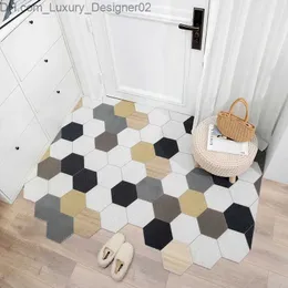  Teppich nordische Fußmatte Küche Schlafzimmer Badezimmer Wohnzimmer Eingangstür Nicht -Slip und Cuttable DIY Matte Q240426