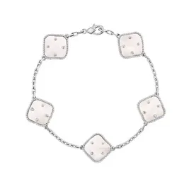 5 motif 4 four leaf clover bracelet women 2 sided inlaid pink white mother of pearl charm bracelets 925 sterling silver fine designer jewelry men party daily gift