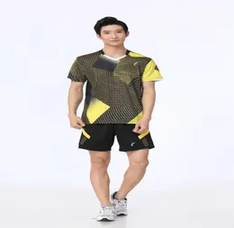 T5005M Badminton Set di abbigliamento per uomo camicia a collo rotondo con pantaloncini da tennis all'aperto set atletico 4216459