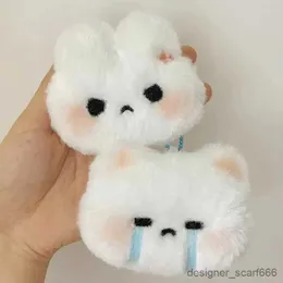 سلاسل المفاتيح Lanyards Cartoon Plush Rabbit Doll Toy -keychain حلو لطيف حقيبة سحر قلادة إكسسوارات مفاتيح للنساء الأزواج كايي هدية