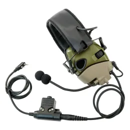 Protettore kit microfono esterno e tattici tattici auricolari auricolare antinoise impat protezione dell'udito spara