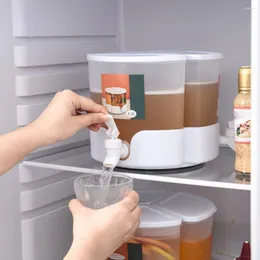 Butelki z wodą ABS obrotowy zimny czajnik 360 ° obrotowy z kranem wbudowana pokrywa kurzu 5,2L sokiem na biały
