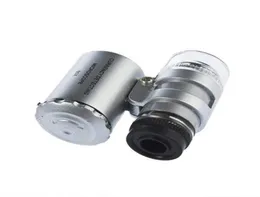 Mini microscopio da 60 volte con luci viola e luci bianche a LED leggera ingrandimento antico Valutazione portatile Glass A6603734427