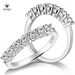 Anelli a grappolo anello moissanite per donne mezza eternità febbre nazionale originale 925 argento sterling 0,7ct d colore vvs1 lab diamante gioiello