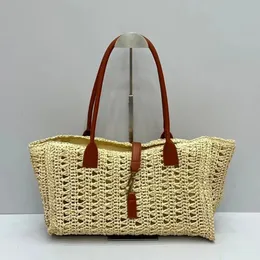 Cesta de vegetais Hollow Out Grass Tote bolsa bolsa de ombro de bolsas de ombro de praia Designer feminino grande capacidade à beira da beira de férias Bolsas de moda de bolsa de férias