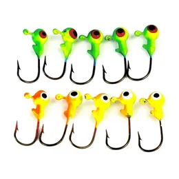 5pcs hochwertiger Kohlenstoffstahl -Jig -Kopf -Blei -Kopf -ANZOL -Haken 1,6 g Stachelfischerhaken Karpfenfischerei Hamecons