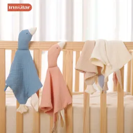 Produkt Inselbaby soother Beschwichtigung Handtuch Lätzchen weiche Tier Gänse Puppe Teether Säuglinge Komfort Schlafen Krankenpfleger kuschelnde Deckenspielzeuge