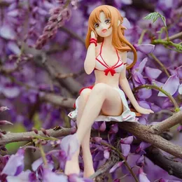 Ação Figuras de brinquedo de anime espada de anime on -line yuuki asuna macarrão plug plug sexy girl pvc ação personagem modelo brinquedo y240425cxec