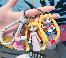 Creative Sailor Moon Keychain Cute Cartoon Keychain Ladies Bag Car Key Bell Pendant Boys and Girls Birthday Gift G10199025140