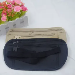 Deckt unsichtbare Reisen Taillenpackungen Taillenbeutel für Passgeldgurtbeutel versteckte Sicherheit Brieftasche Taillenbeutel Gürtelbeutel Lauftasche versteckt
