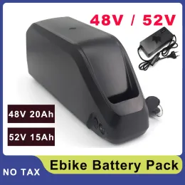 パート48V 20AH EBIKE BATTERY 52V POLLYダウンチューブ18650リチウムイオン電気自転車バタイア用バファンモーターBBS02 BBSHD 750W 1000W