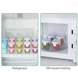 Speicherflaschen 1PC 60 ml Lebensmittelbehälter kleine Kunststofffeuchtigkeitsfeuchtigkeitsbehälter Küchenbox mit leckeren Deckelwerkzeugen