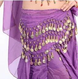 DHL New Sexy Women 3 صفوف رقص Belly Dance Dancf Wrap Belt Belly Dancer Skirt Costume Party Chiffon Dancer Skirt 131594457