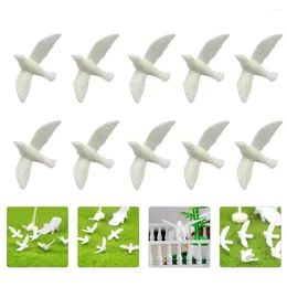 Fiori decorativi in miniatura figurina per uccelli piccoli piccioni bianchi modelli Accessori della casa
