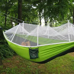 Hammock Travel Camping Whole-Multi-Multion Hammock Camping Hammock Portable Parachute Fabric Mosquito Hammock per interno Outdo296o