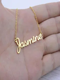 Custom Name Necklace vintage Actual Handwriting Signature Pendant Necklace Women Men Choker Jewelry Friendship Gift For Her9771741