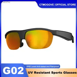 نظارة شمسية جديدة G02 Smart Glasses Mens سماعات الأذن اللاسلكية لنظارات شمسية في الهواء الطلق.