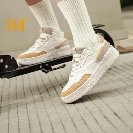 Skateboarding 361 Degrees NEW Women Skateboard Sports Shoes Retro Leather Splicing Casual Breathable HighElastic Female Sneakers 682336619