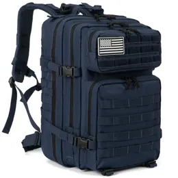 QT QY QY TATTICAL HACKPACK MILITALE Army 45L di grande capacità Man 3 giorni Borse per aggressioni MOLLE per zaino da campeggio per trekking all'aperto 240411