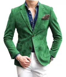 Jackets Flannel Suit Fashion Green Spring Spring Harm Business Blazer Party Party Dinner Black Coffe Cede Coloque Tuxedo Jaqueta para Casamento