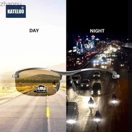 Солнцезащитные очки Kateluo Day Night Vision Очки для мужских солнцезащитных очков для вождения поляризованных спортивных очков UV400 Оптоэлектронные солнцезащитные очки мужских