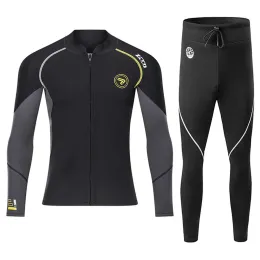 Ceketler Dalış Takımı 1.5mm Erkekler Wetsuit Neopren Sualtı Kitesurf Sörf Sörf Yapma Ceket Pantolon Kıyafetleri Islak Takım